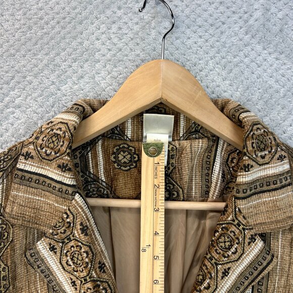 Vtg JMS Womens Tapestry Jacket Boho Southwestern Aztec Jacquard Blazer 90s - 22W - Picture 10 of 14
